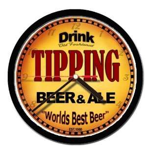  TIPPING beer and ale cerveza wall clock 