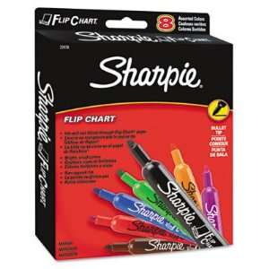  Flip Chart Markers   Bullet Tip, Eight Colors, 8/Set(sold 