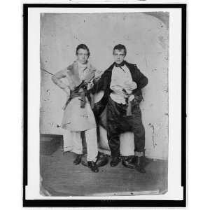   coats,sashes,pistols at their waists,1860 1900,Tintype