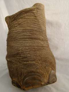 UNIQUE Vintage TAXIDERMY Hollow AFRICAN ELEPHANT FOOT Old MUSEUM 