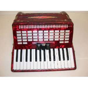  Rossetti, 3032 RED, Piano Accordion 32 Bass 30 Key 3 