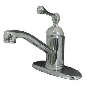   Lavatory Faucet with Push Up Pop Up, Vintage Br