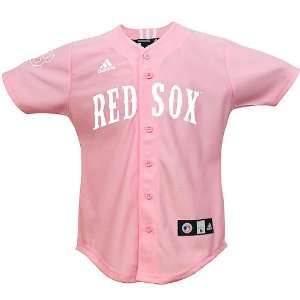 Boston Red Sox Youth Pink Jersey by adidas Sports 