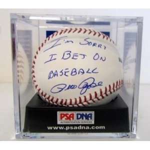   Sorry I Bet On Baseball PSA Graded 9   Autographed Baseballs Sports