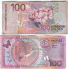 suriname 4 piece colorful bird banknote set 5 to 100