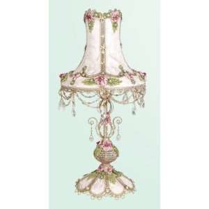  Bethel Aw45   1 Light Pink Fabric Daphne Table Lamp