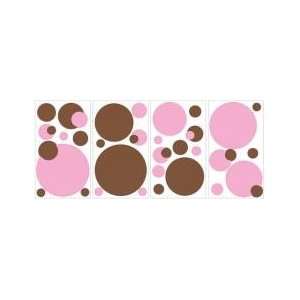  Pink and Brown Dots Appliques