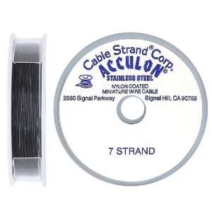  Black Acculon Beading Wire 7 Strand Tigertail .018  30Ft 