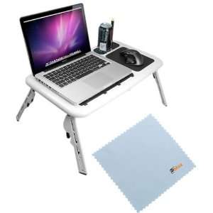  GTMax Foldable Laptop Tray with Cooler Fan + Microfiber 
