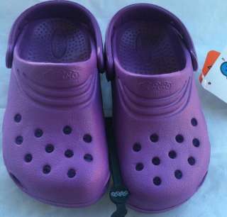Jibbitz by Crocs Purple Girls Basia Water Clogs Shoes  