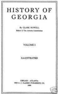 Volume Genealogy & History of Georgia GA  