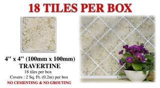   natural Travertine style 4x4 tiles for either kitchen or bathroom