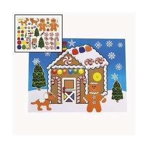  12 Large MAKE a GINGERBREAD HOUSE Sticker Sheets/Christmas 
