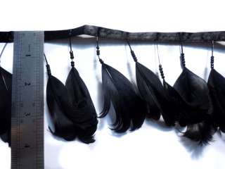 width  the length of feather on this fringe is around 8 10 cm / 3 4 