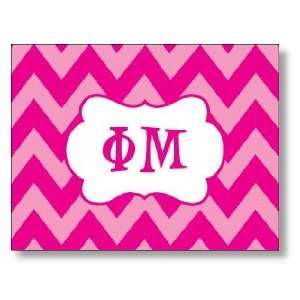  Phi Mu Chevron Folded Note