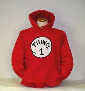 THING 1 THING 2 HOODED SWEATSHIRT ALL ADULT SIZES  