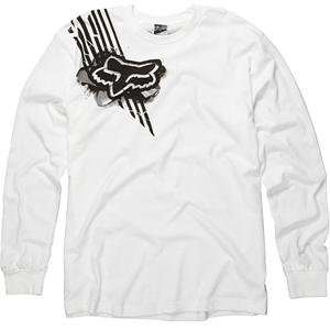 Fox Racing Shear Long Sleeve T Shirt   X Large/White 
