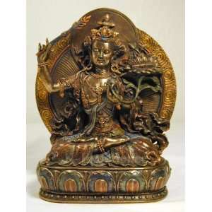  BODHISATTVA of Wisdom MANJUSHRI Buddha Statue Tibetan 