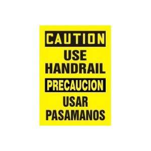   USE HANDRAIL (BILINGUAL) 14 x 10 Dura Plastic Sign
