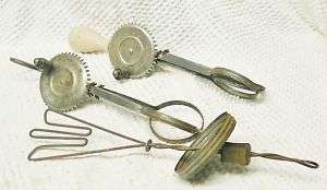 Vintage Egg Beaters, One a Jar Beater  