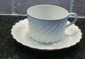 BEAUCAIRE HAVILAND Platinum Inner Ring Cup & Saucer  