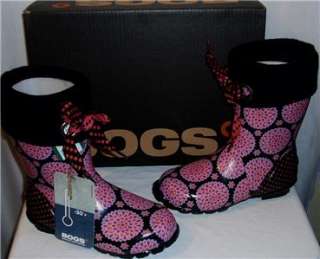 NEW IN BOX BOGS MISS BECCA SZ 4 BOOTS PINK 90.00 RETAIL  