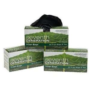 Seventh Generation Trash Bags Trash Bags 30 gallon 20 count (Pack of 3 