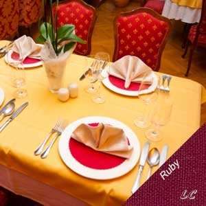  6 Each 72x72 Ruby Restaurant Tablecloths Elegance