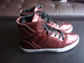 Supra Chad Muska 001 Burgandy Leather Skytop Shoes Sz.13  