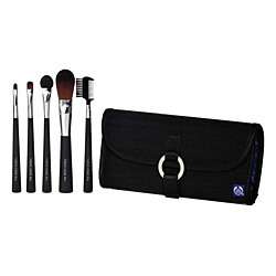 THE BODY SHOP BRUSH ROLL 5 BRUSH SET   MUST HAVE NEW  