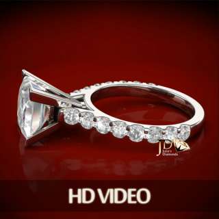 52 CT 14k Natural Princess Diamond Ring Certified  