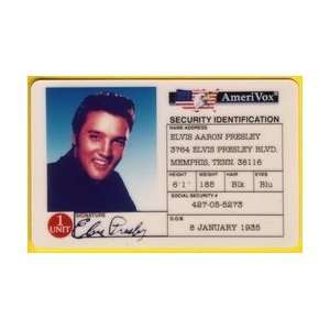   1u Elvis Identification Card ID (With Photo, Address, SS, Birthdate