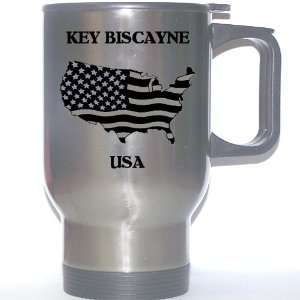  US Flag   Key Biscayne, Florida (FL) Stainless Steel Mug 