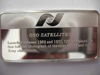 OZ.925 SILVER AIR & SPACE OSO SATELLITES BAR +GOLD  