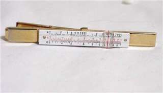 Neat Vintage 3 Tie Clasp with Slide Rule and Moving Bar  