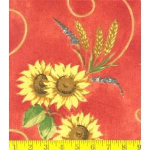  54 Wide Sun Flower Days Ruby Fabric By The Yard Arts 
