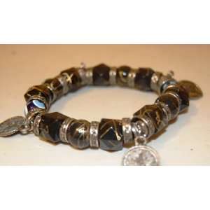  Best quality Evil Eye Bracelet with real stone and glass 