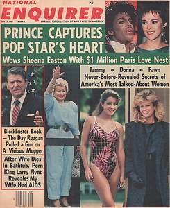 1987 NATIONAL ENQUIRER Mag   PRINCE, Sheena Easton, TAMMY FAYE, Fawn 