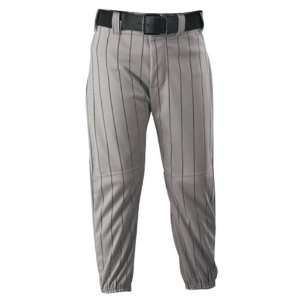   605PINY Youth Pinstripe Custom Baseball Pants GR/BK   GREY/BLACK YL