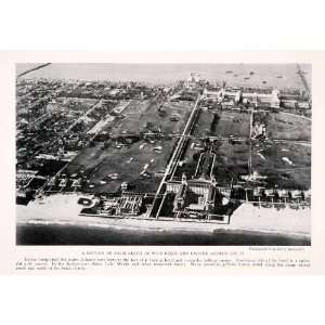 1930 Halftone Print Palm Beach Florida Birds Eye View Cityscape Hotel 