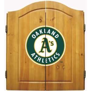    Oakland Athletics Dart Board Cabinet Set