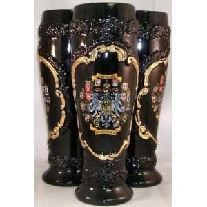  Black Wheat Beer Mugwith Gold Relief