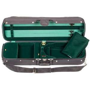    JSI Deluxe 4002SV Black/Green 4/4 Violin Case Musical Instruments