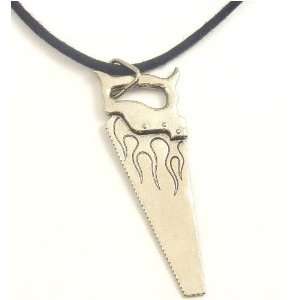  Handsaw Alloy Pendant with 24 Adjustable Black Wax Cord Jewelry