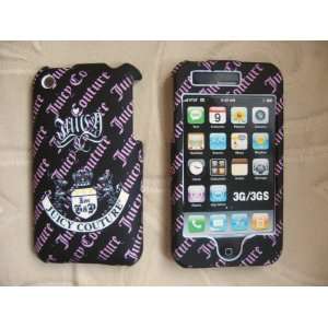  Black/Purple Faceplate for iPhone 3g 3gs Front & Back Case 