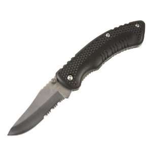  Fury Matte Blade ComboEdge Folding Knife with Rubber 