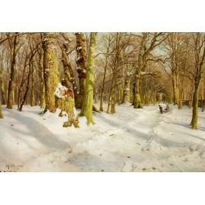   paintings   Peder Mork Monsted   24 x 16 inches   Legende Born I Sneen