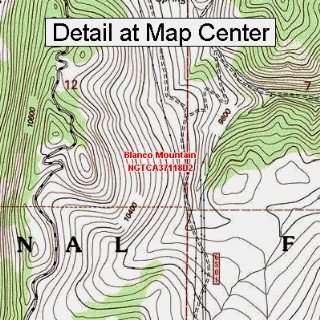  USGS Topographic Quadrangle Map   Blanco Mountain 