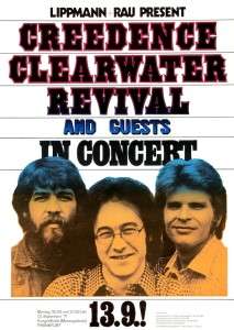 Creedence Clearwater Revival CCR POSTER 1971 Rare Large John Fogerty 