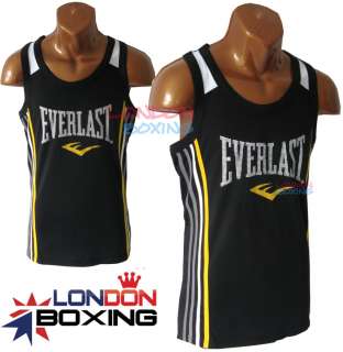 EVERLAST BRONX NYC Boxing AUTHENTIC Black Gym Singlet ★ FREE 
